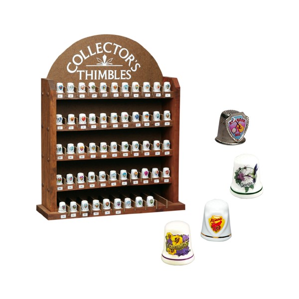 32 Piece Thimble Collection Comes with Wooden Display Case. – Roadshow  Collectibles